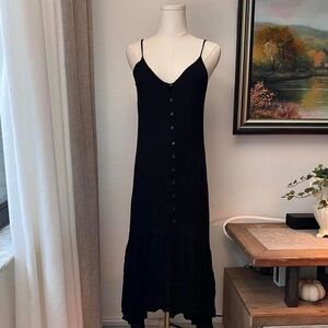 Elegant Black Spaghetti Strap Dress